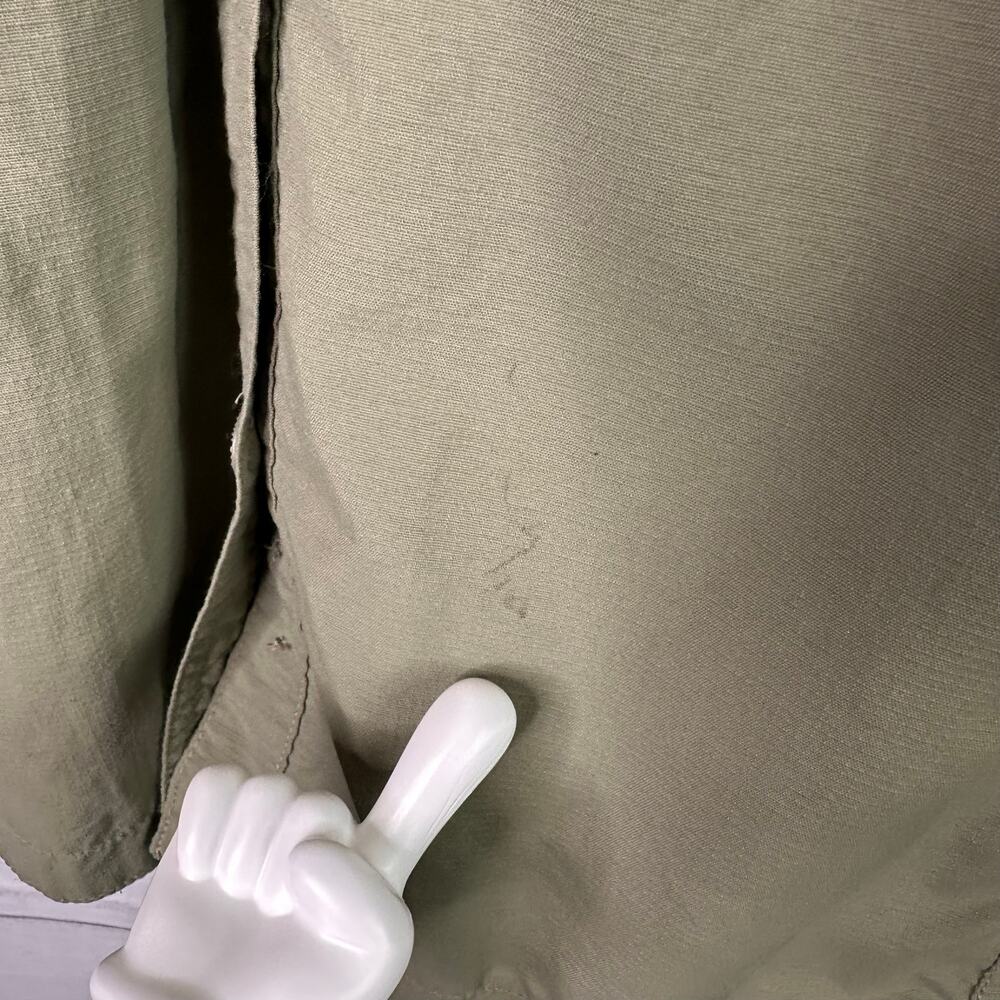 Columbia Women GRT Medium Olive Green Long Sleeve Button-Up Shirt Fishing Hiking - Picture 9 of 11